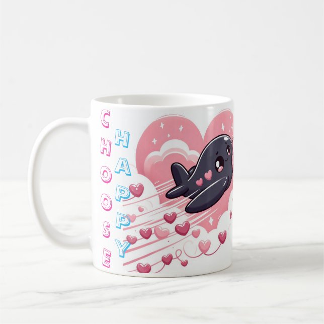 Wählen Sie Happy Niedlich Design Coffee Tasse (Links)