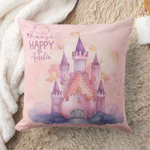 Wählen Sie Happy Palace auf der rosafarbenen Cloud Kissen