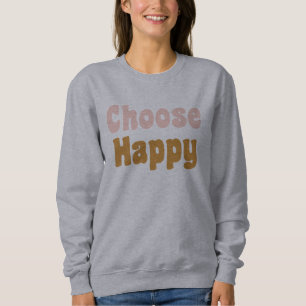 Wählen Sie Happy Retro Letting in Blush and Senard Sweatshirt