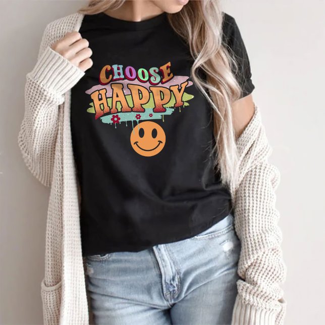 Wählen Sie Happy T - Shirt, Ästhetik Oversifiziert T-Shirt (Von Creator hochgeladen)