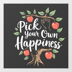 Wählen Sie Ihr eigenes Glück Apple Picking Saison  Fensteraufkleber