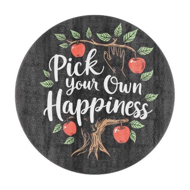 Wählen Sie Ihr eigenes Glück Apple Picking Saison  Schneidebrett (Vorderseite)