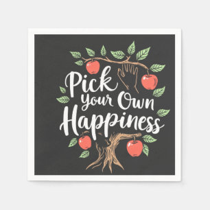 Wählen Sie Ihr eigenes Glück Apple Picking Saison  Serviette
