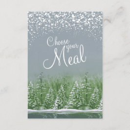Wählen Sie Ihr Essen Weihnachtsschnee See graue Bä Begleitkarte
