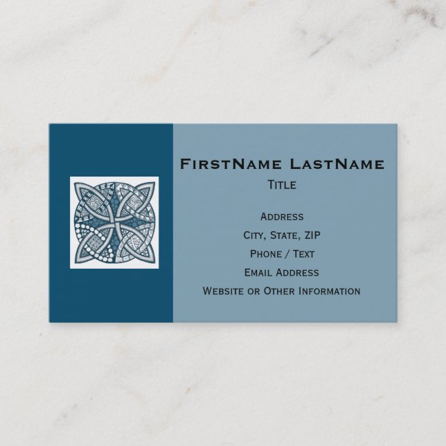 Wählen Sie Ihr farbenfrohes, keltisches Muster B Visitenkarte (Vorderseite)