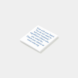 Wählen Sie Ihr Herz Post-it Klebezettel