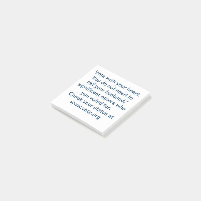 Wählen Sie Ihr Herz Post-it Klebezettel (angewinkelt)