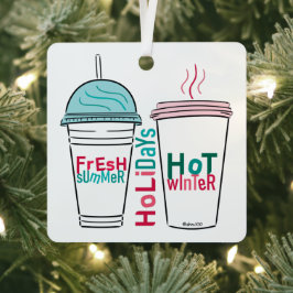 Wählen Sie Ihr Lieblingsweihnachtsgetränk aus Ornament Aus Metall