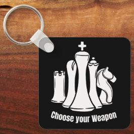Wählen Sie Ihr waffenstilisiertes Schachspiel Schlüsselanhänger
