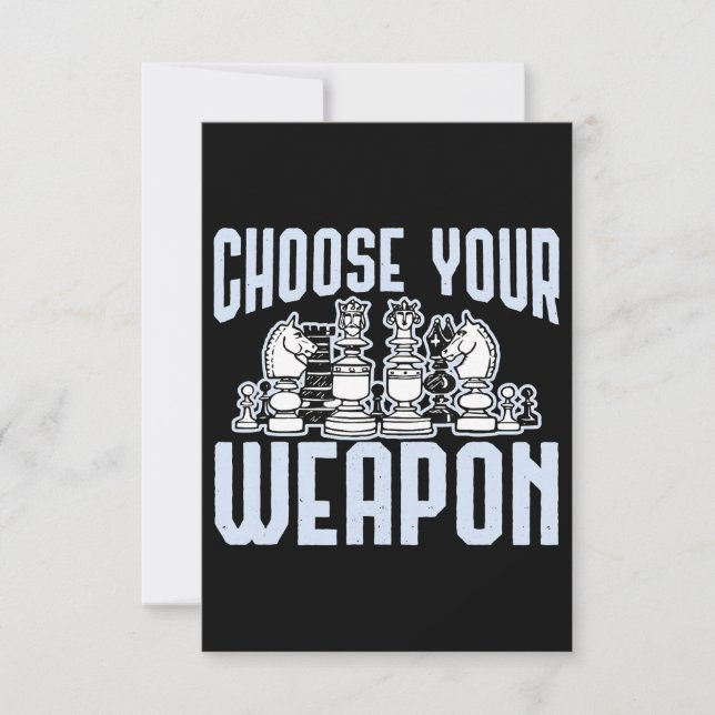 Wählen Sie Ihr Weapon Schachstück Geschenk Einladung (Vorderseite)