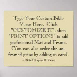 Wählen Sie Ihre Bibelversion Kunstdrucke, optional Poster