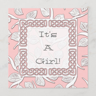 Wählen Sie Ihre Color Woven Border Baby Ankündigun Einladung