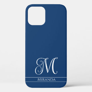 Wählen Sie Ihre eigene Farbe - Minimales Monogramm Case-Mate iPhone Hülle