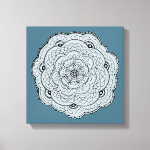Wählen Sie Ihre eigene farbige Lacy Crochet Doily- Leinwanddruck