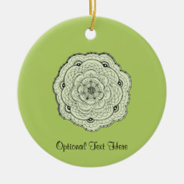 Wählen Sie Ihre eigene Farbleiste Doily Blume Keramikornament