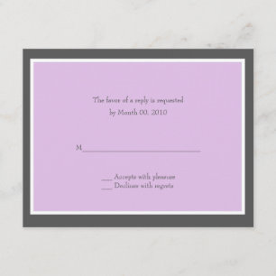 Wählen Sie Ihre eigenen Farbantwortkarten RSVP Karte