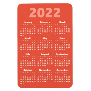 Wählen Sie Ihre eigenen Farben 2022 Kalender Mag Magnet