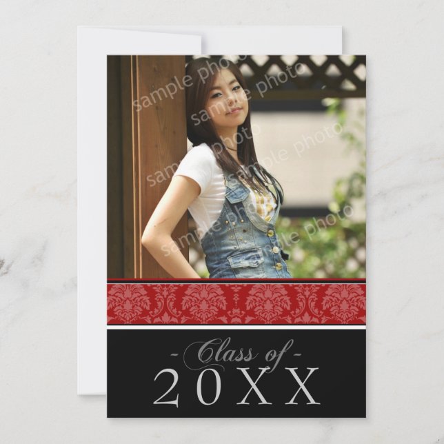 Wählen Sie IHRE Farbdamast-12x18 Einladung (Vorderseite)