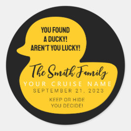 Wählen Sie Ihre Farbe Cruise Duck Runder Aufkleber