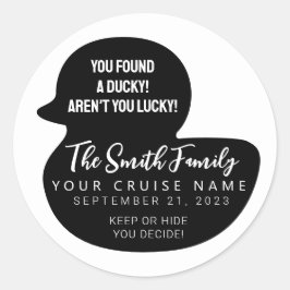 Wählen Sie Ihre Farbe Cruise Duck Runder Aufkleber