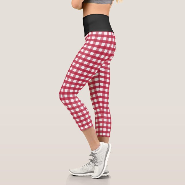 WÄHLEN SIE IHRE FARBE Custom Yoga Capri Gingham (Links)