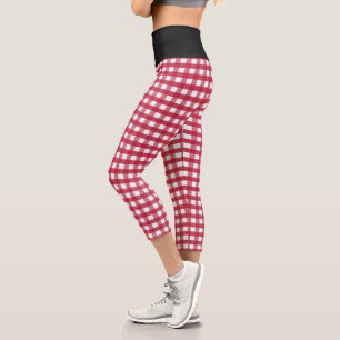 WÄHLEN SIE IHRE FARBE Custom Yoga Capri Gingham Leggings