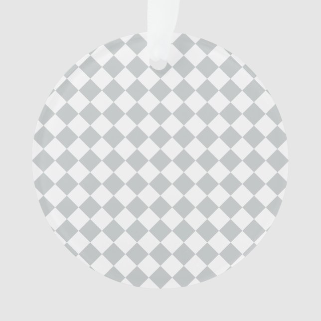 Wählen Sie Ihre Farbe in einem Schritt Checked Dia Ornament (Vorderseite)