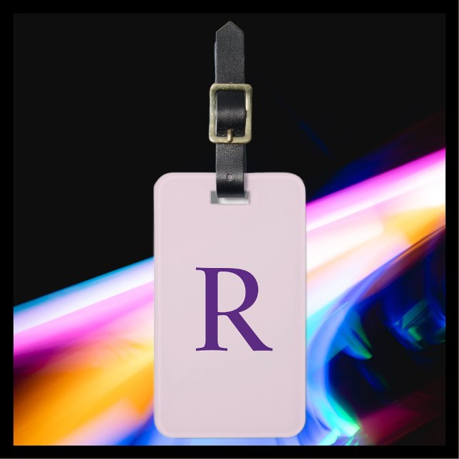 WÄHLEN SIE IHRE FARBE ODER DIE Blassrosa Monogramm Gepäckanhänger (Von Creator hochgeladen)