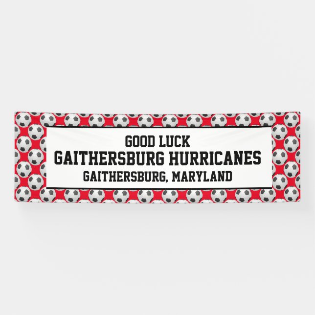 WÄHLEN SIE IHRE FARBE- ODER ROTE Fußballmannschaft Banner (Horizontal)