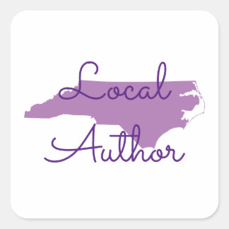 Wählen Sie Ihre Farben North Carolina Lokalautorin Quadratischer Aufkleber