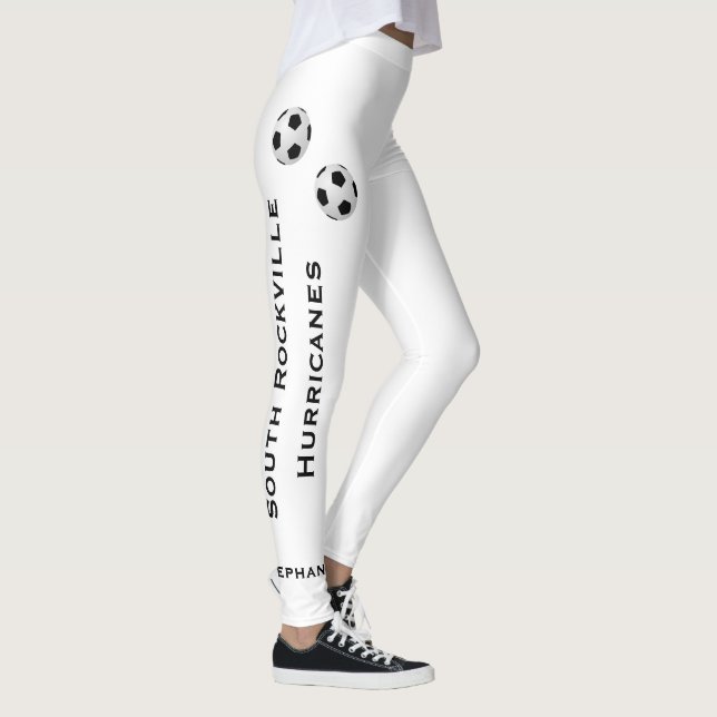 WÄHLEN SIE IHRE FARBEN- oder Weißfußballmannschaft Leggings (Rechts)