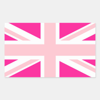 Wählen Sie Ihre Farben Union Jack Rechteckiger Aufkleber