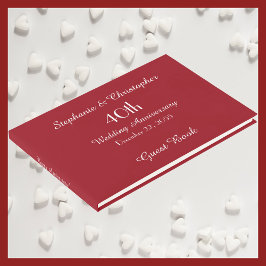 WÄHLEN SIE IHRE FARBROT 40 JAHRESJAHRE Party. Gästebuch