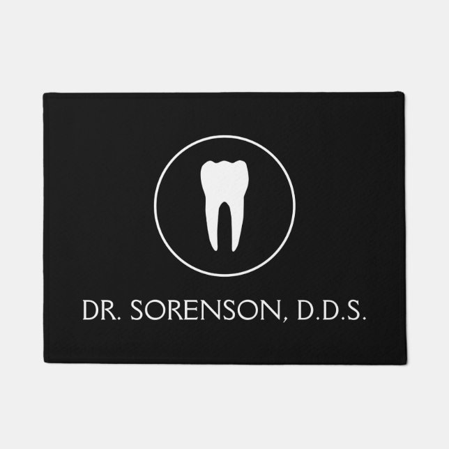 Wählen Sie Ihre Farbzahnarzt-Namen-Fußmatte Fußmatte (Vorderseite)