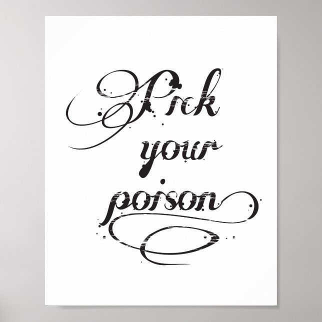Wählen Sie Ihre Giftquote Typografie Black Hallowe Poster (Vorne)