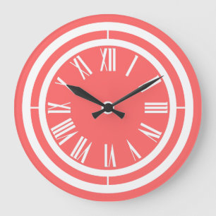 Wählen Sie Ihre Hauptfarbe - Weiße römische Nummer Große Wanduhr