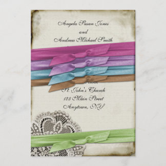 Wählen Sie Ihre Ribbon Vintag Lace Einladung