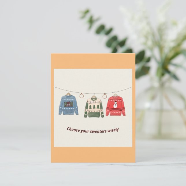 Wählen Sie Ihre Sweatskarte klug aus (Stehend Vorderseite)