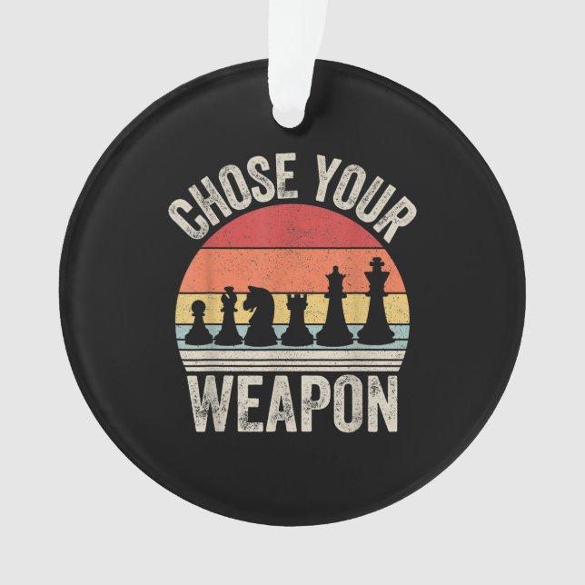 Wählen Sie Ihre Weapon Funny Schach Stücke Ornament (Vorderseite)