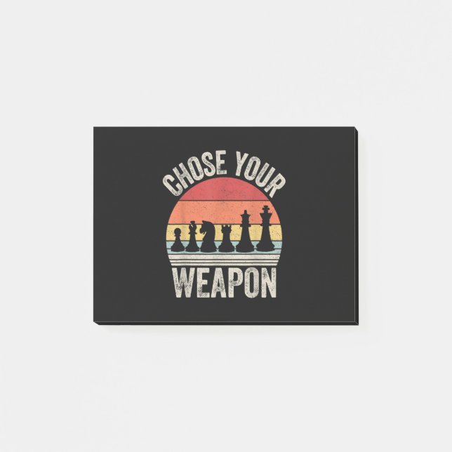 Wählen Sie Ihre Weapon Funny Schach Stücke Post-it Klebezettel (Vorderseite)