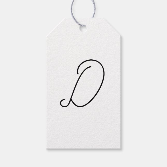 Wählen Sie Ihren eigenen Brief | Schriftart Style: Geschenkanhänger (Vorderseite)