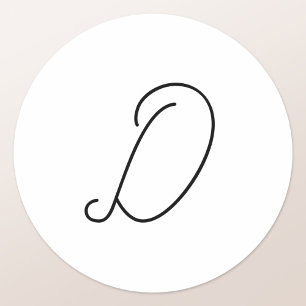 Wählen Sie Ihren eigenen Brief   Schriftart Style: Runder Aufkleber