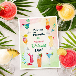 Wählen Sie Ihren Lieblings-National-Daiquiri-Tag a Postkarte