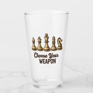 Wählen Sie Ihren Weapon Funny Schach Pieces Player Glas