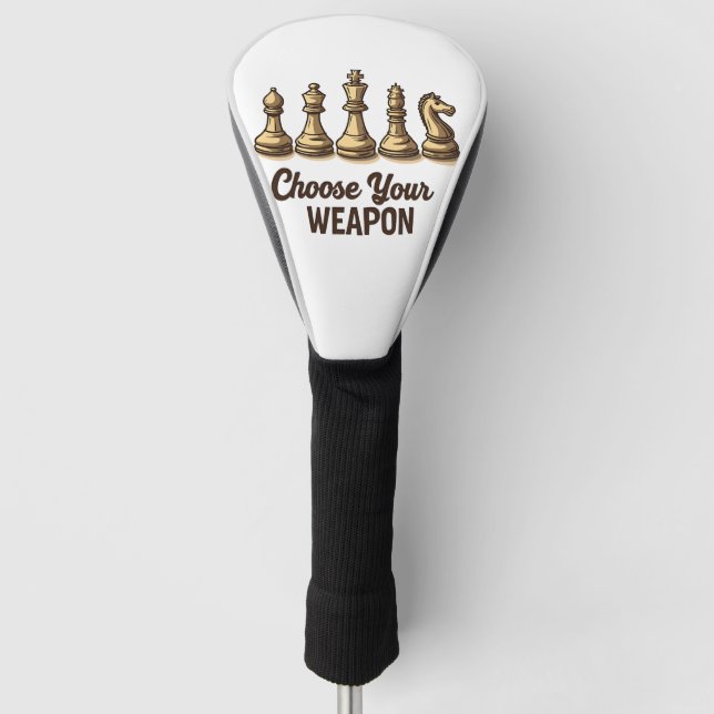 Wählen Sie Ihren Weapon Funny Schach Pieces Player Golf Headcover (Vorderseite)