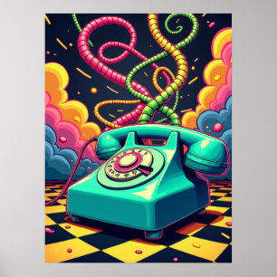 Wählen Sie im Neon Dream - Retro Surreal Pop Art Poster