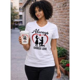 Wählen Sie immer Liebe Women's V-Neck T - Shirt   