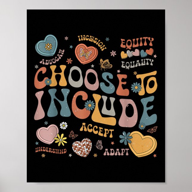 Wählen Sie Inklusion S Autismus Awareness Tea Poster (Vorne)