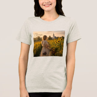 Wählen Sie jeden Tag Freude Florales Damen-T-Shirt Tri-Blend Shirt