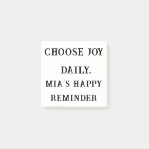 Wählen Sie Joy Daily - Custom Positive Sticky Note Post-it Klebezettel